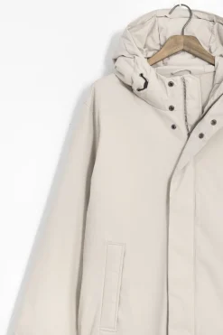 Beige korte parka