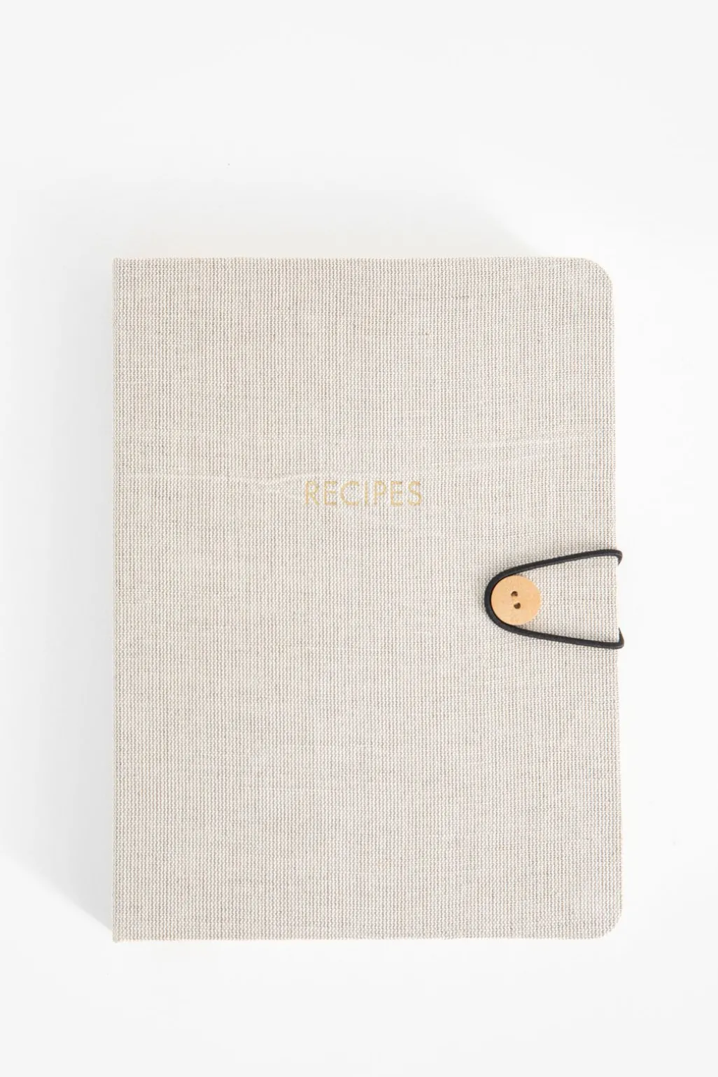 Beige linnen receptenboekje