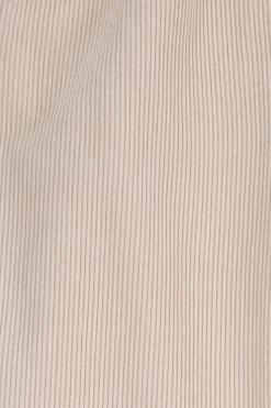 Beige mid-rise broek met ribcord