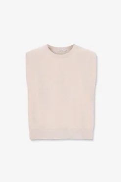 Beige mouwloze sweater