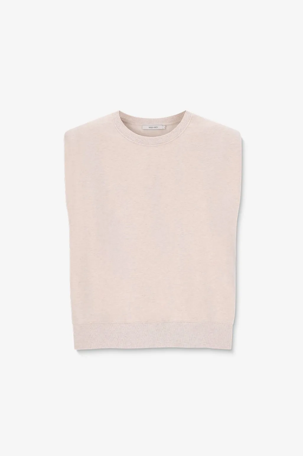 Beige mouwloze sweater