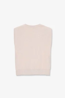 Beige mouwloze sweater