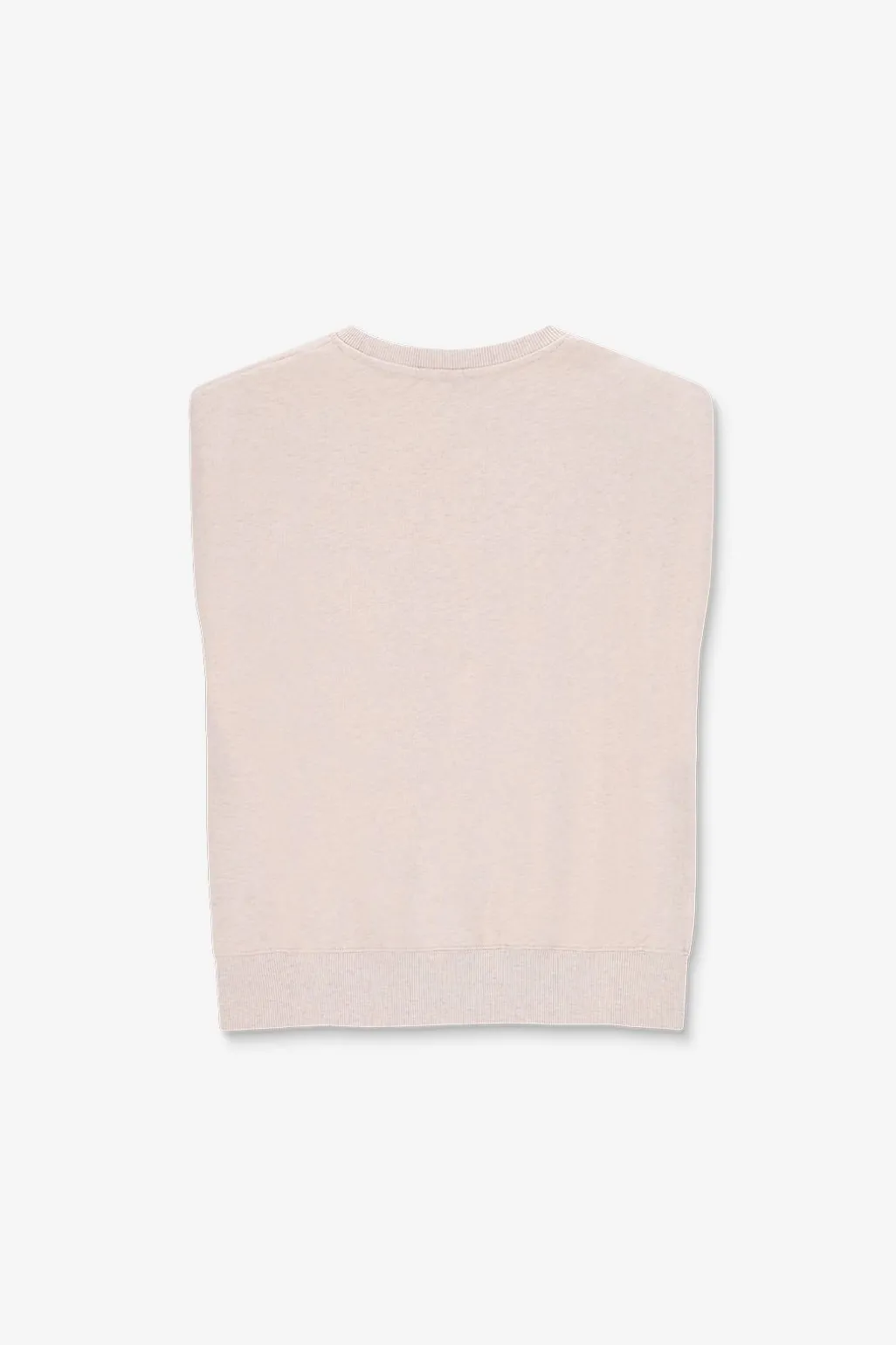 Beige mouwloze sweater