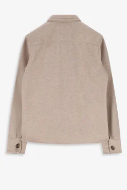 Beige overhemd van gebonden vilt