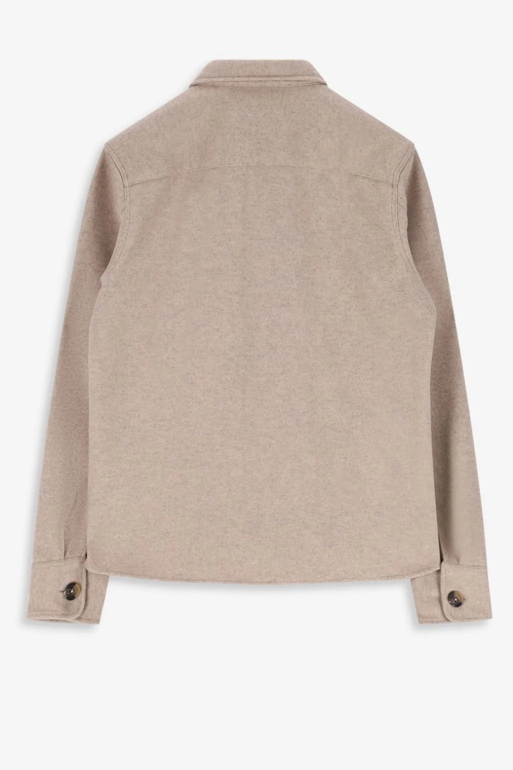 Beige overhemd van gebonden vilt