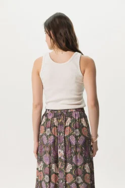 Beige rib singlet