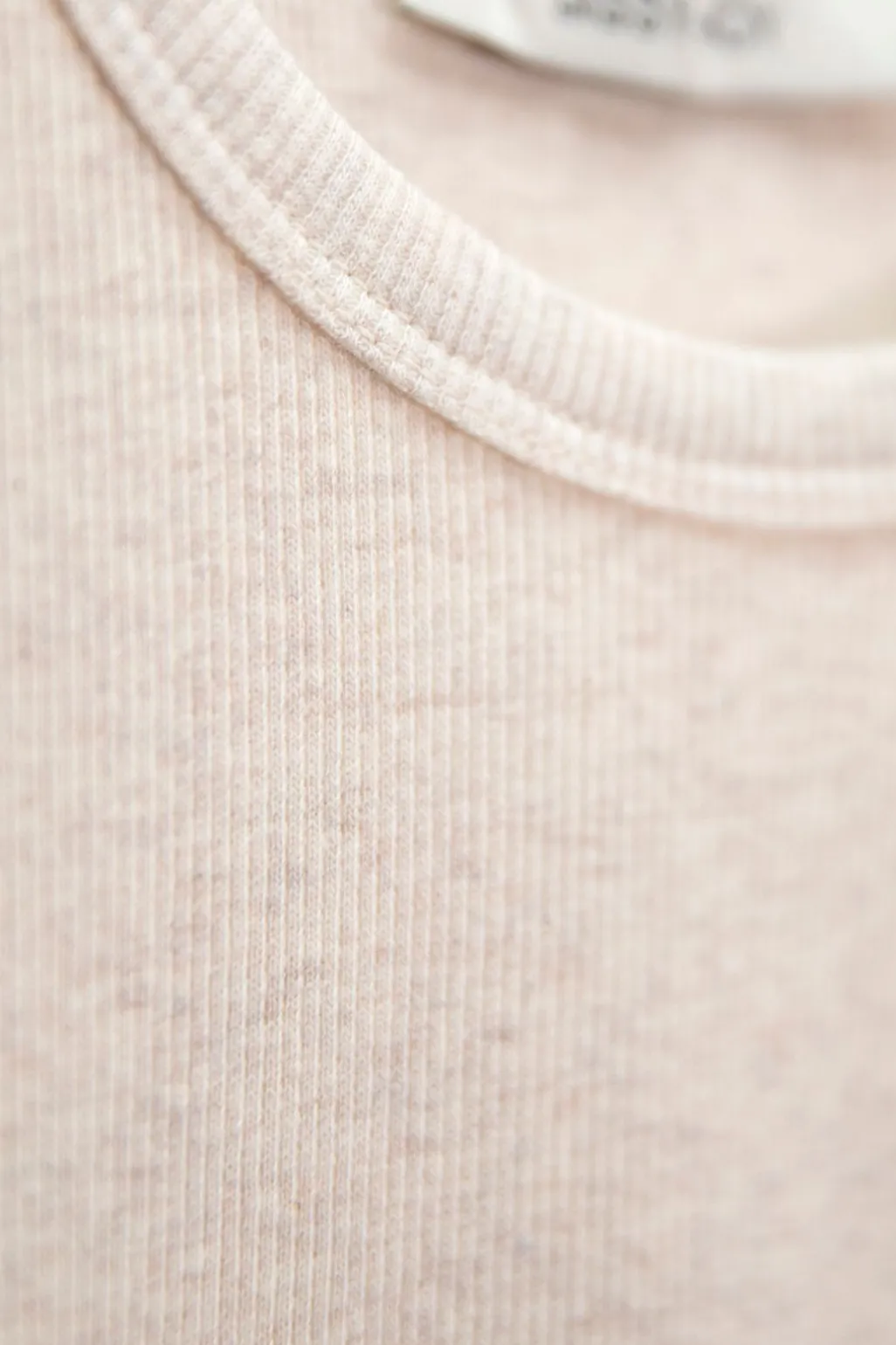 Beige rib singlet