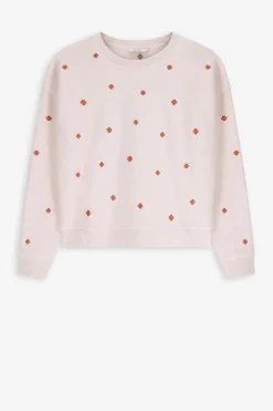 Beige sweater met embroidery