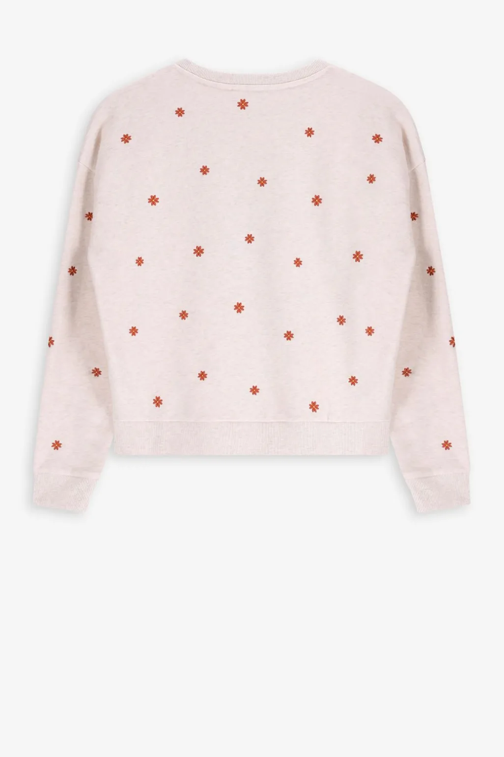 Beige sweater met embroidery