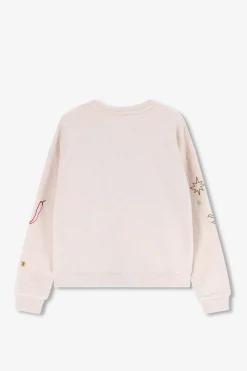 Beige sweater met embroidery
