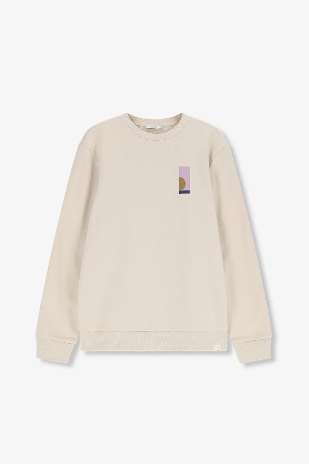 Beige sweater met grafische print
