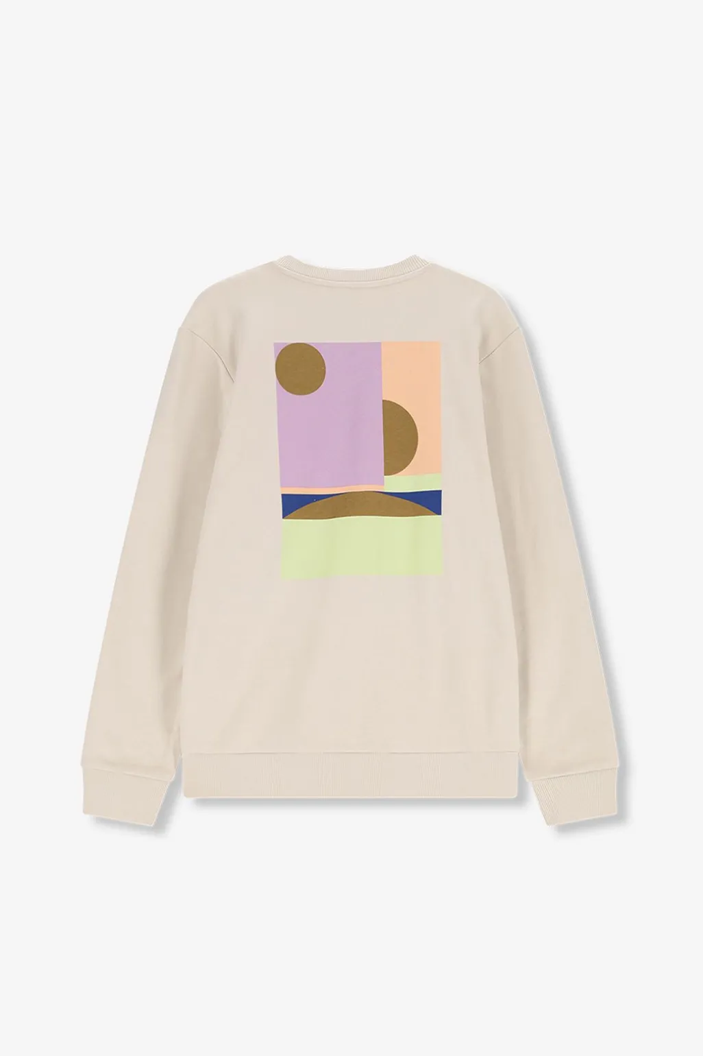 Beige sweater met grafische print