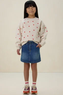 Beige sweater met hartjes