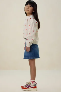 Beige sweater met hartjes
