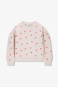 Beige sweater met hartjes