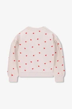 Beige sweater met hartjes