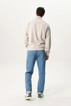 Beige sweater met rits