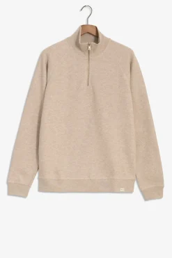 Beige sweater met rits