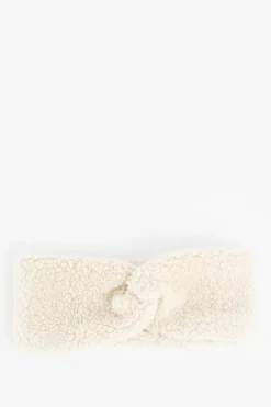 Beige teddy haarband