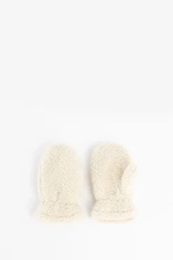 Beige teddy wanten