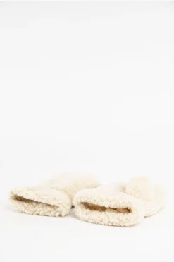 Beige teddy wanten