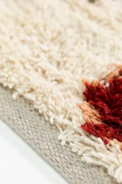 Beige vloerkleed met multicolour patroon