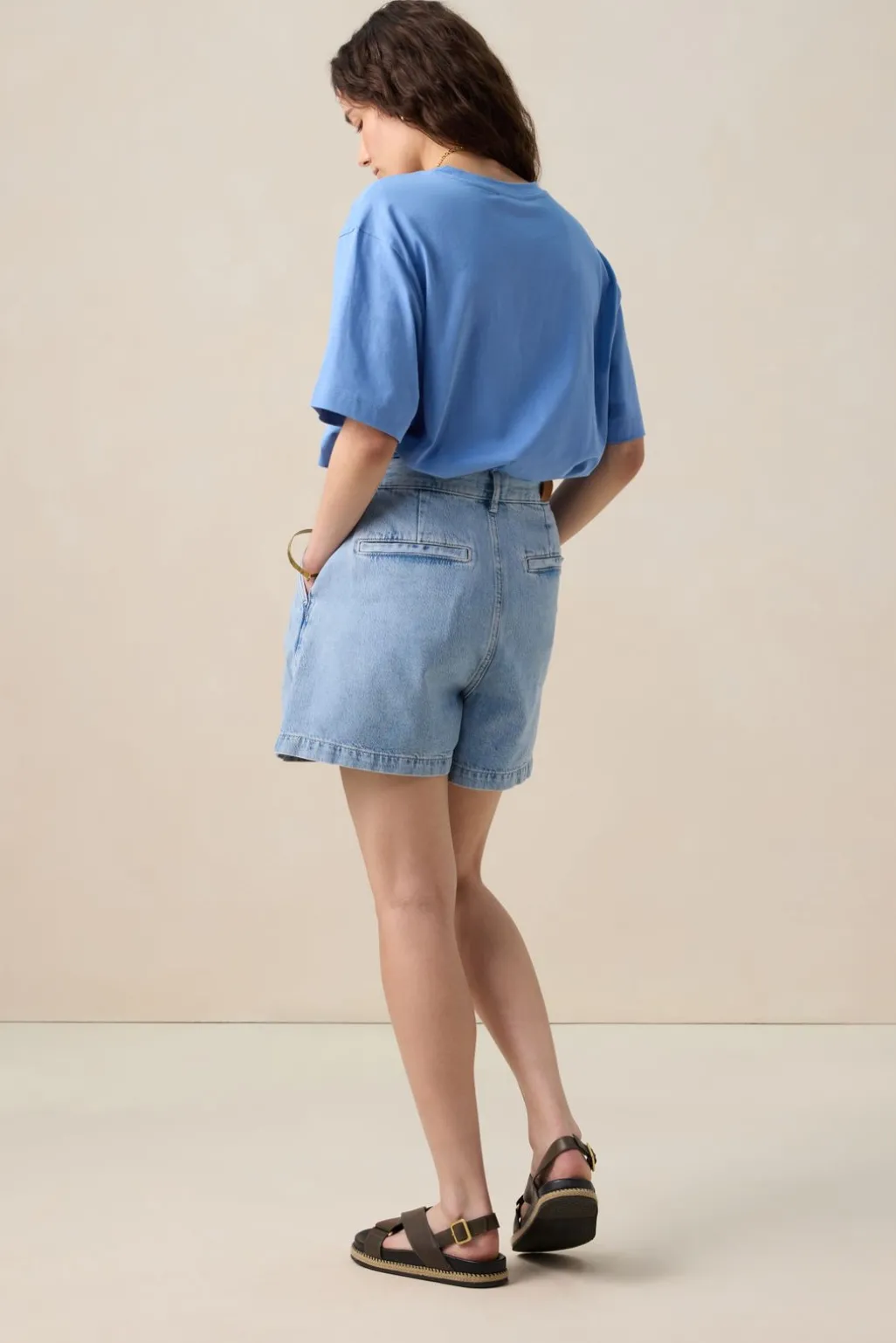 Blauw boxy T-shirt