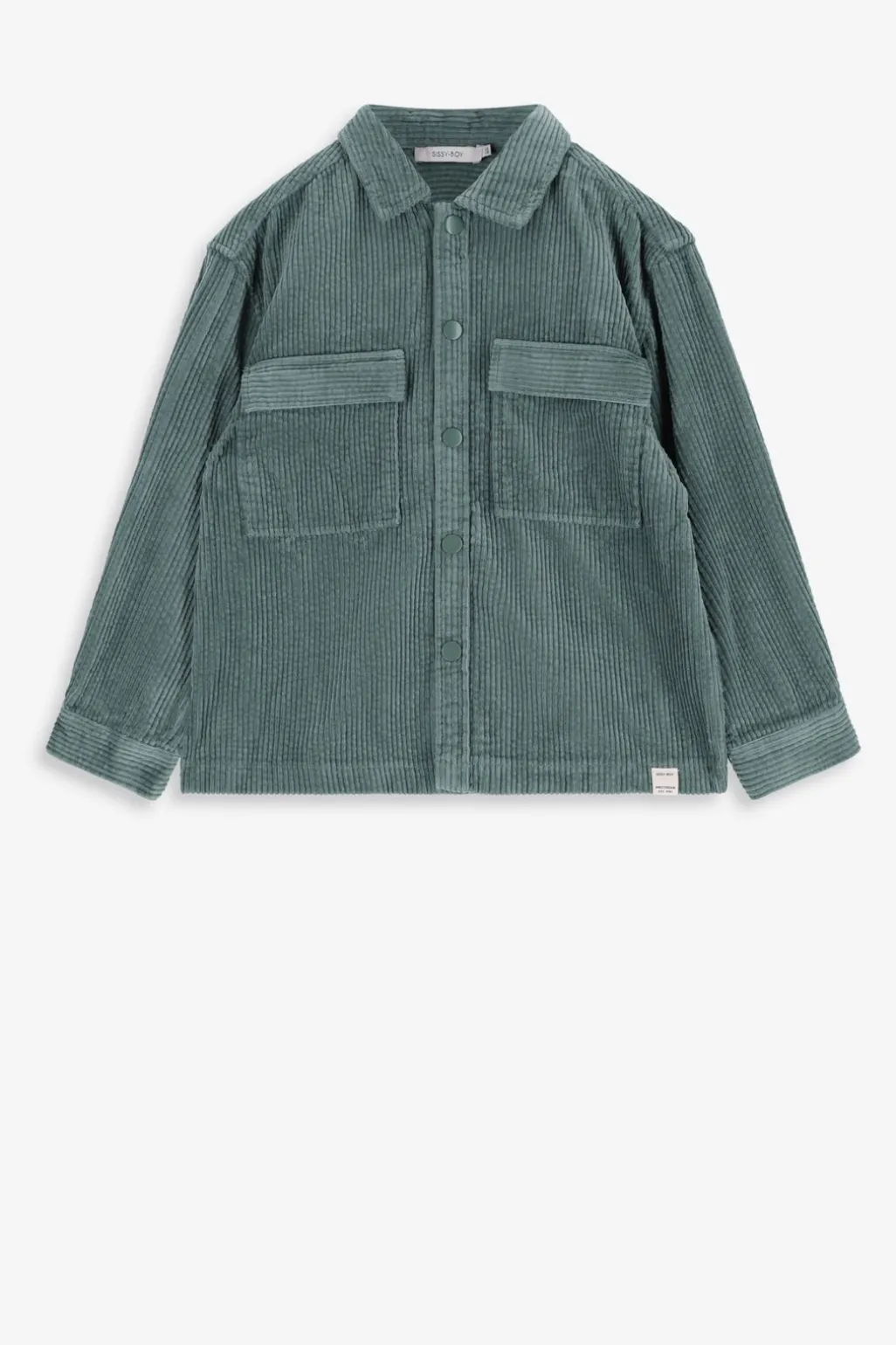 Blauw corduroy overhemd