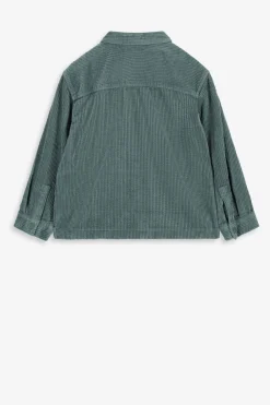 Blauw corduroy overhemd
