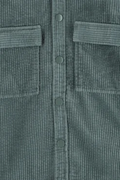 Blauw corduroy overhemd