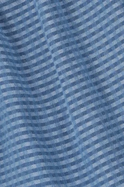 Blauw denim geruit overhemd