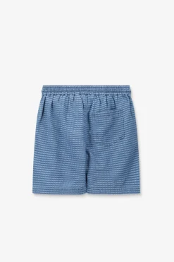 Blauw denim geruite shorts