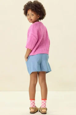 Blauw denim short