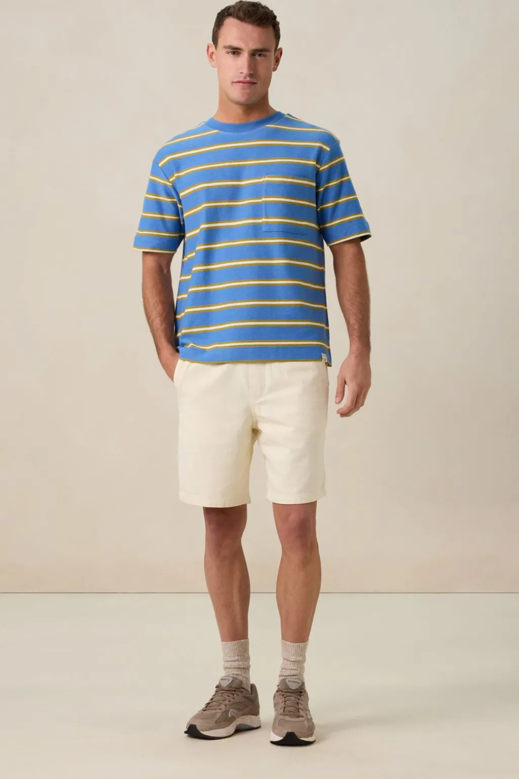 Blauw gestreept T-shirt