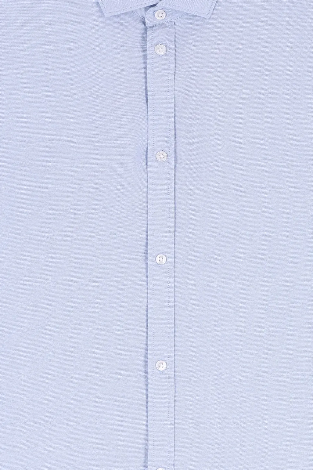 Blauw katoenen Oxford overhemd