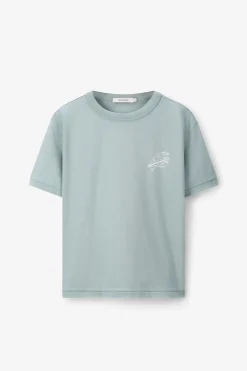 Blauw oversized t-shirt met print