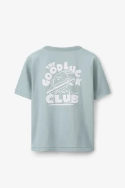 Blauw oversized t-shirt met print
