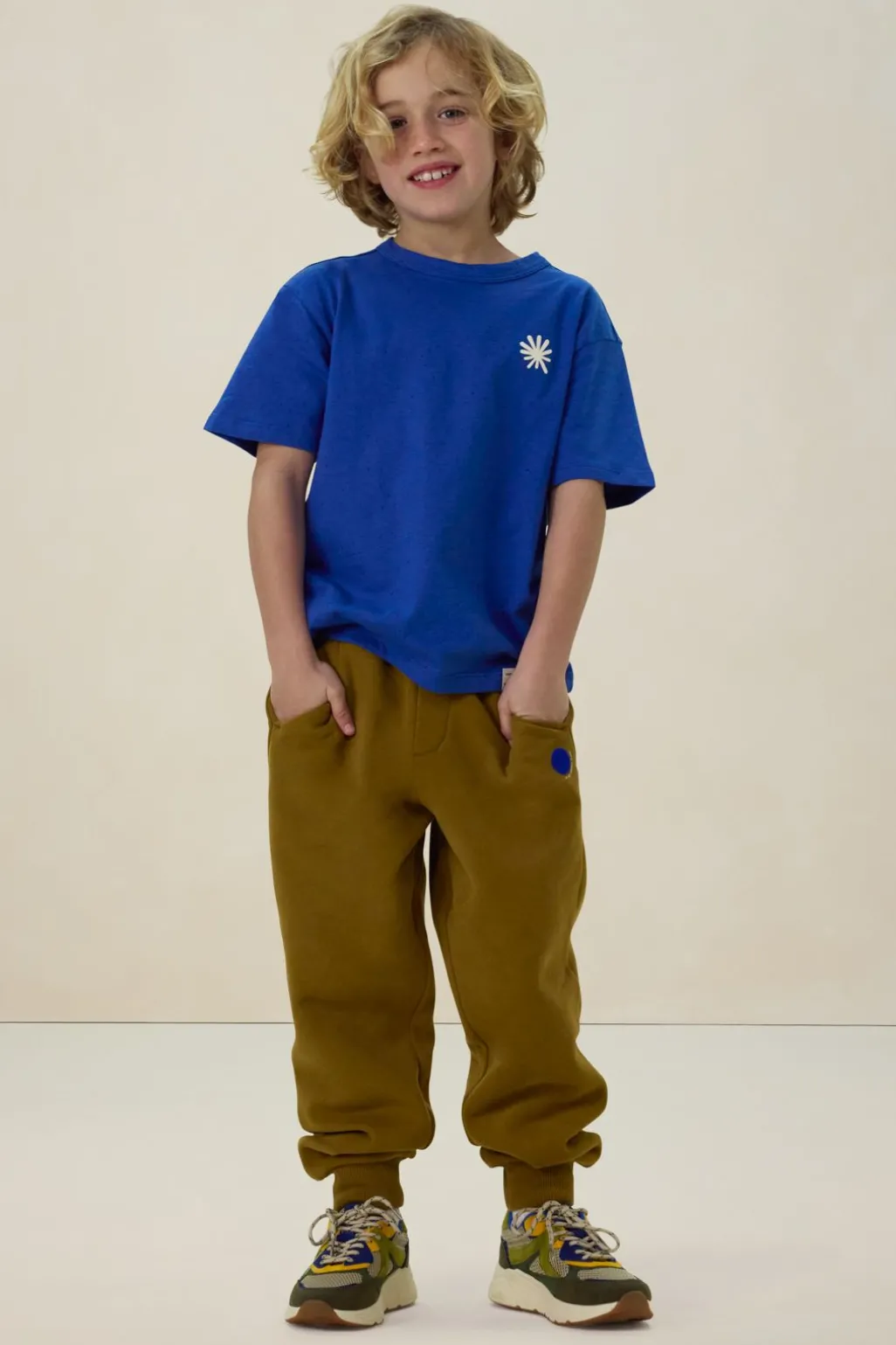 Blauw oversized T-shirt met print