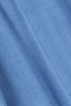 Blauwe badstof polo