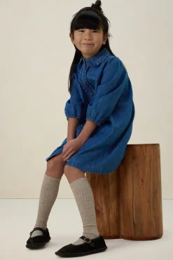 Blauwe denim jurk