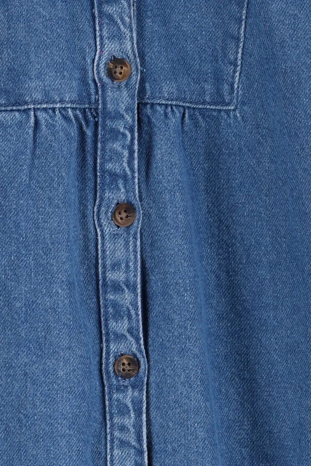 Blauwe denim jurk met kraag