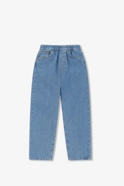 Blauwe denim pull on broek