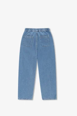 Blauwe denim pull on broek
