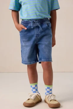 Blauwe denim short