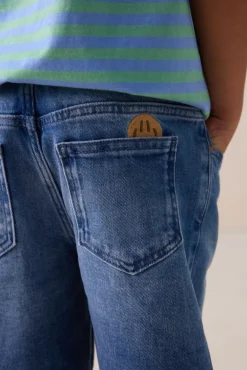 Blauwe denim short