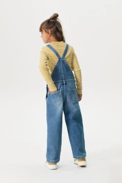 Blauwe denim tuinbroek