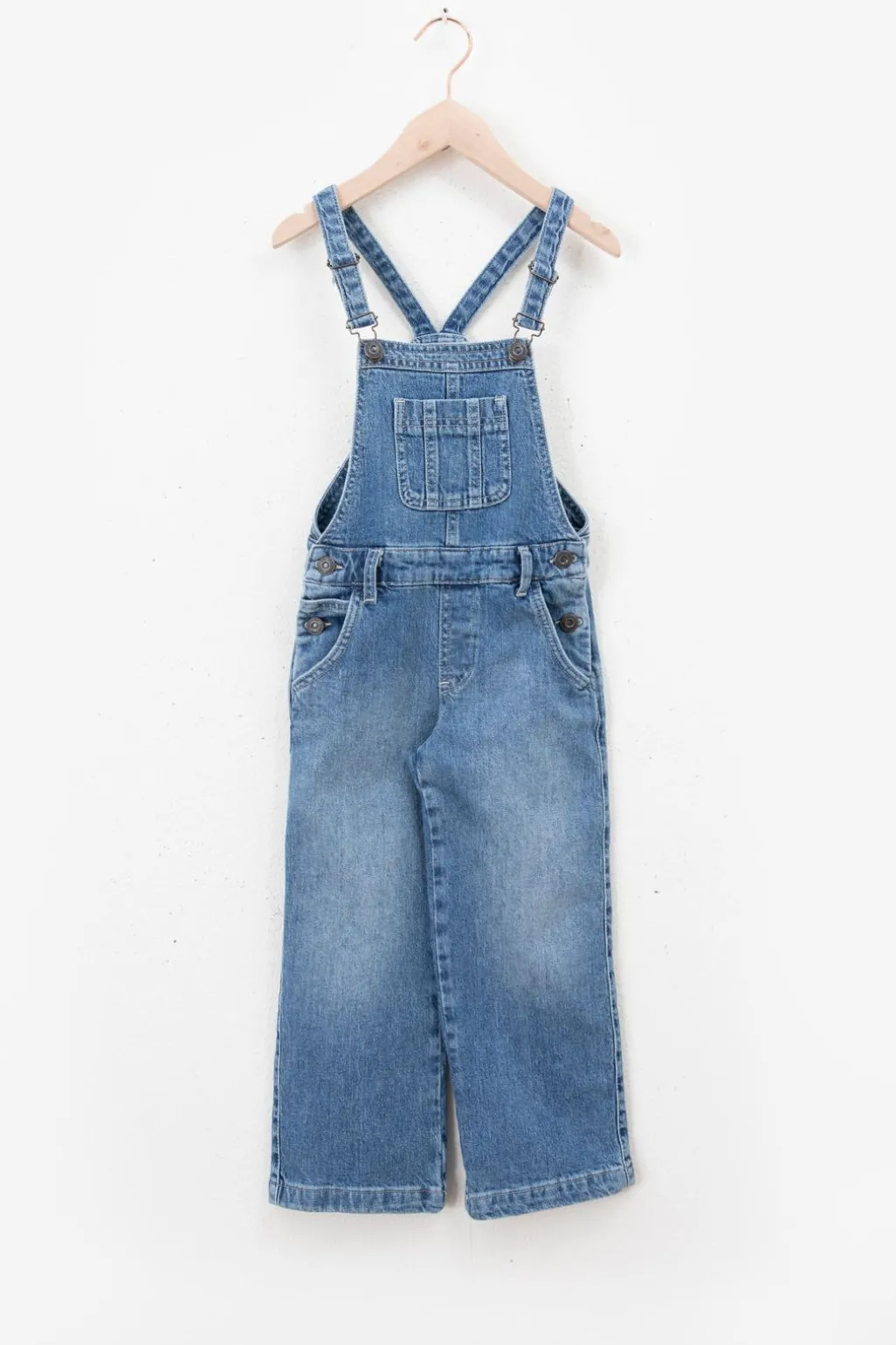 Blauwe denim tuinbroek