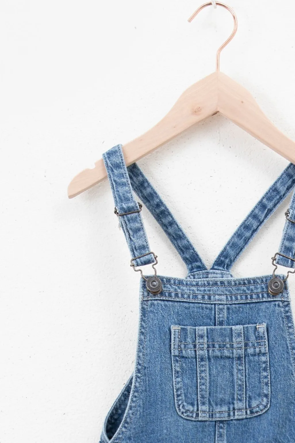 Blauwe denim tuinbroek