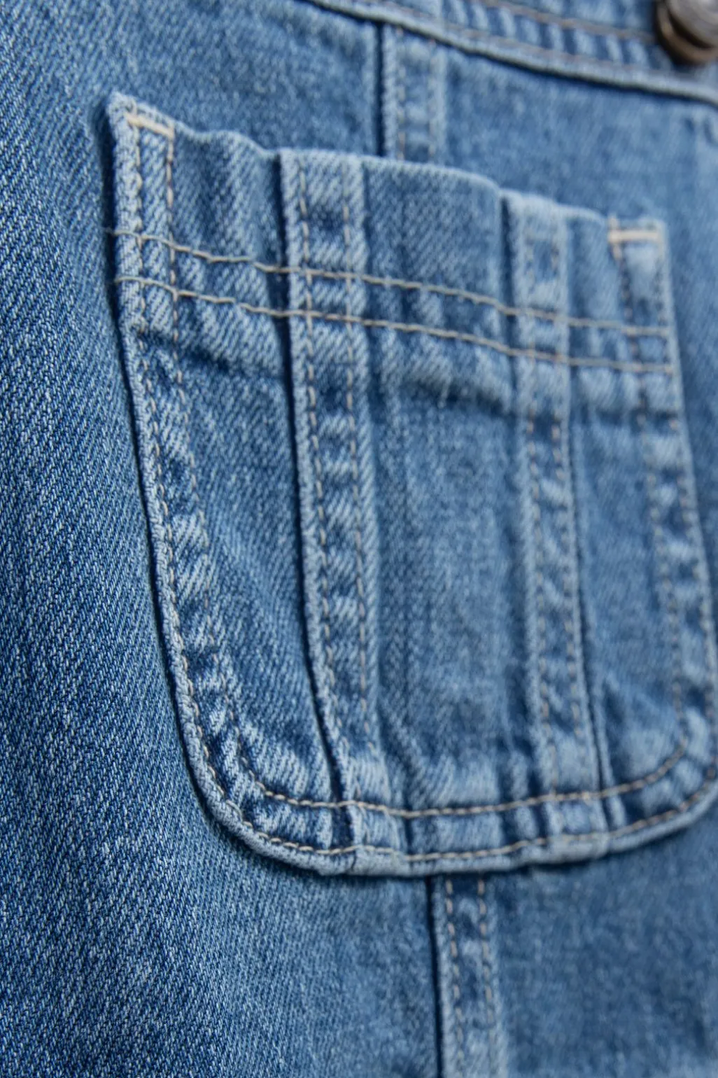 Blauwe denim tuinbroek