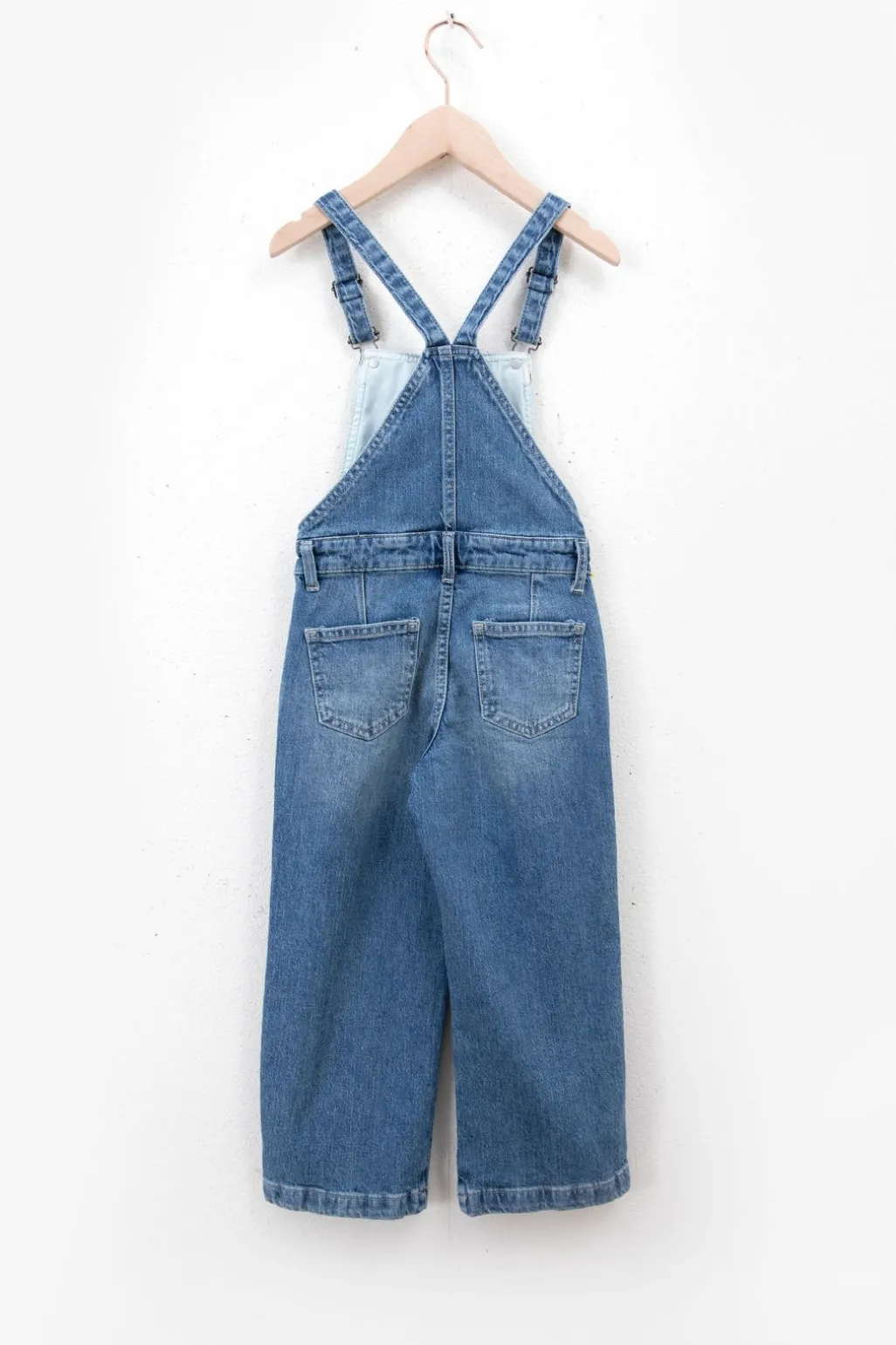 Blauwe denim tuinbroek